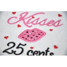 Kisses 25 Cents Applique